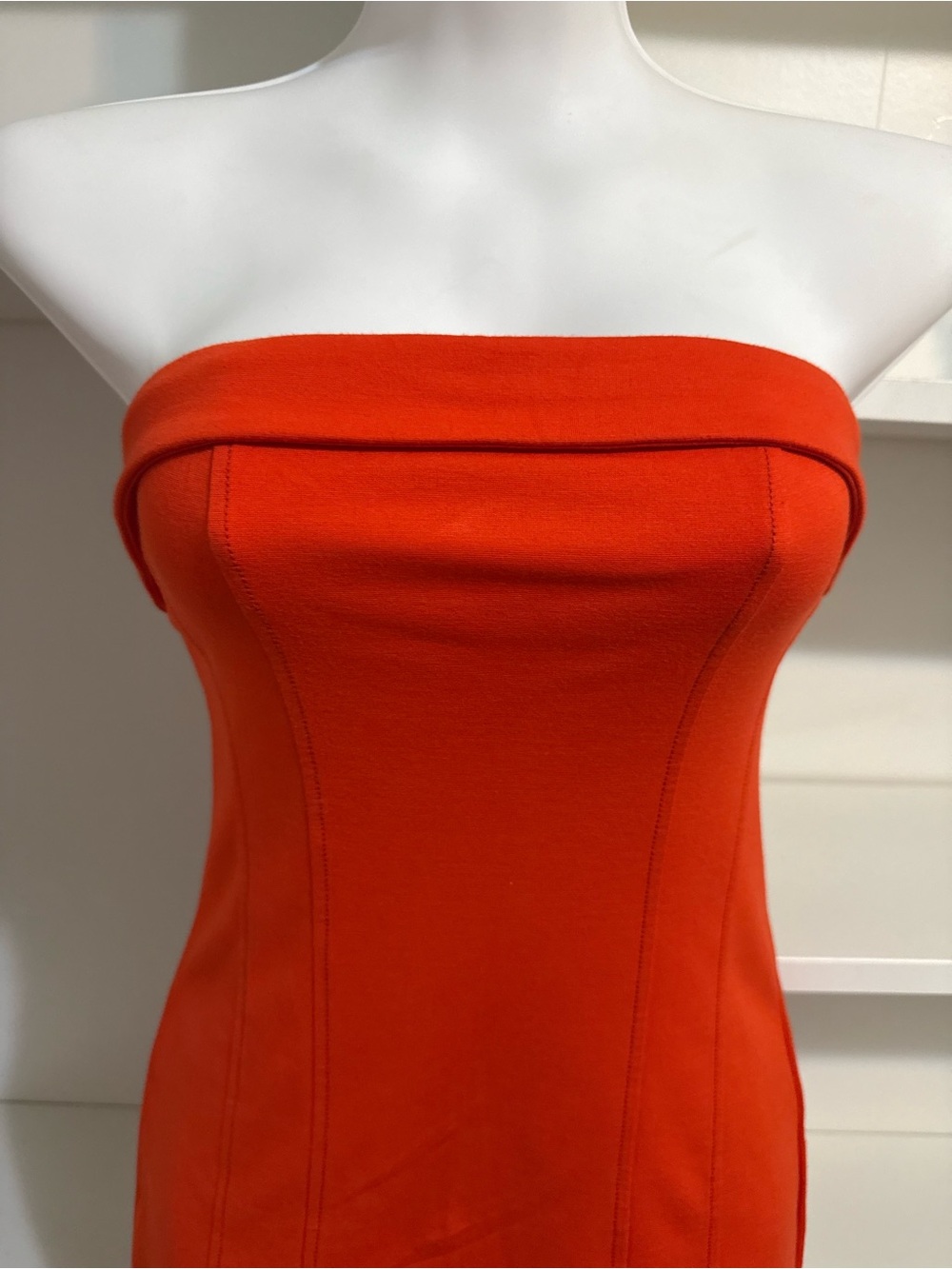 URBAN OUTFITTERS ORANGE STRAPLESS DRESS SP - Picture 3 of 10